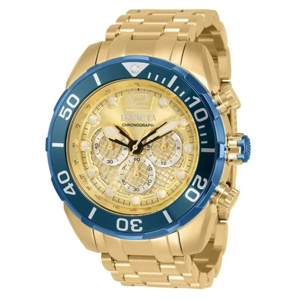 Invicta Pro Diver Chronograph Quartz Gold Dial Men's Watch 33831